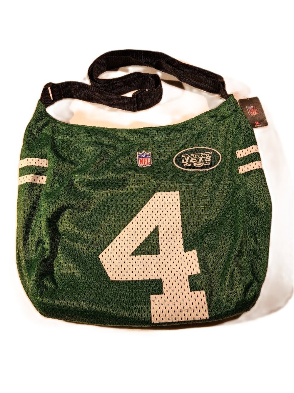 NWT New York Jets Brett Favre #4 Jersey Tote Crossbody Bag Purse Pro-FAN-ity